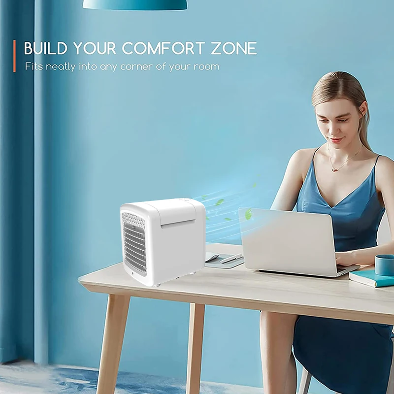 Personal family room desktop rapid cooling spray steam water cooling fan three-speed timing off air cooler suitable for outdoor