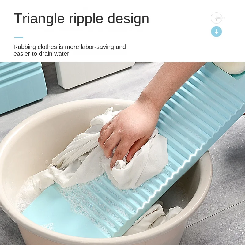 Hand Washing Scrubboard Old Fashion Scrub Washing Board Thickened Anti-slip Laundry Cleaning Board Plastic Washboard