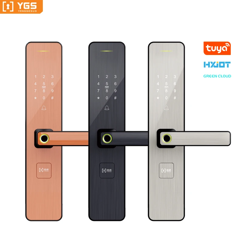 YGS 8880 смарт-блокировка отпечатков пальцев дверной замок со сканером отпечатка Tuya Smart цифровой