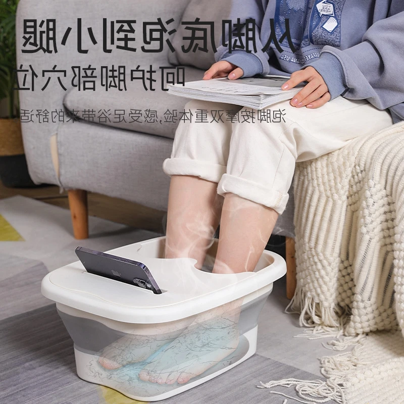 Hot Sale Folding Foot Soak Bucket Plastic Bath Basin Massage Household Adult bath With Handle