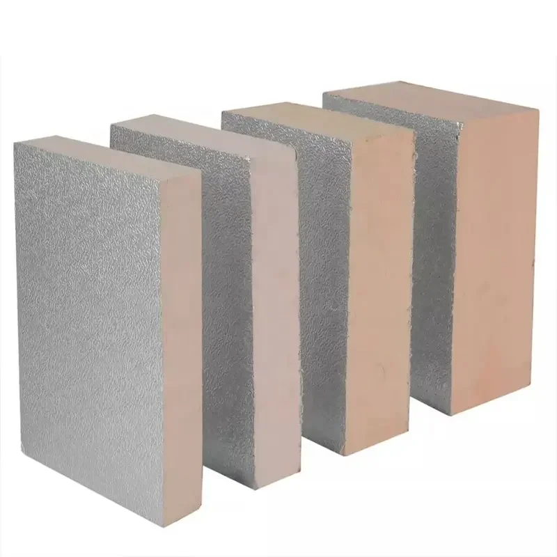 High Reflectivity Foam Aluminum Foil Phenolic Foam Insulated Board Thermal Insulation PF Soundproof Wall Board
