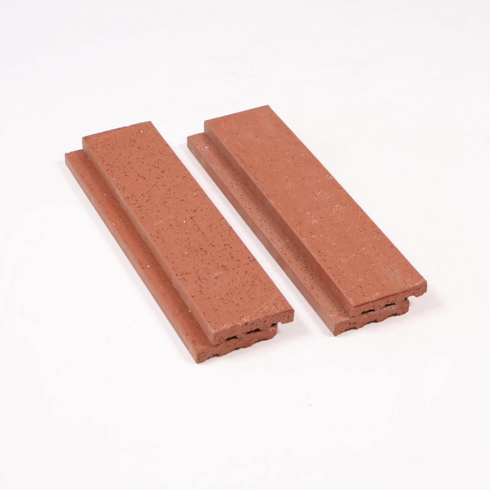 Sintered rough clay red exterior brick veneer ceramic wall tiles used for wall decoration