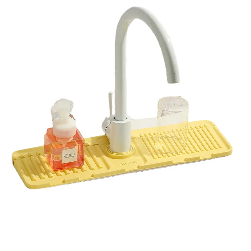 Kitchen Silicone Faucet Mat Water Catcher Large Sink Splash Pad Countertop Protector Bathroom Supplies Kitchen Accessories