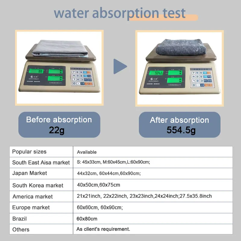 Activated carbon training puppy pads pet pee pad