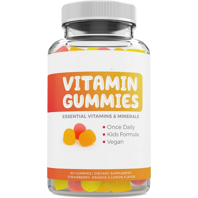 Vegetarian Chewable Multivitamin Gummies Candy Foods Supplement For Overall Health Supports Healthy Energy Production