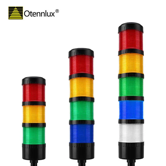LED Industrial Warning Lights Column Signal Tower Indicator Lamp Beacon Continuous Light Switchable 3-5 Layer (with Buzzer)