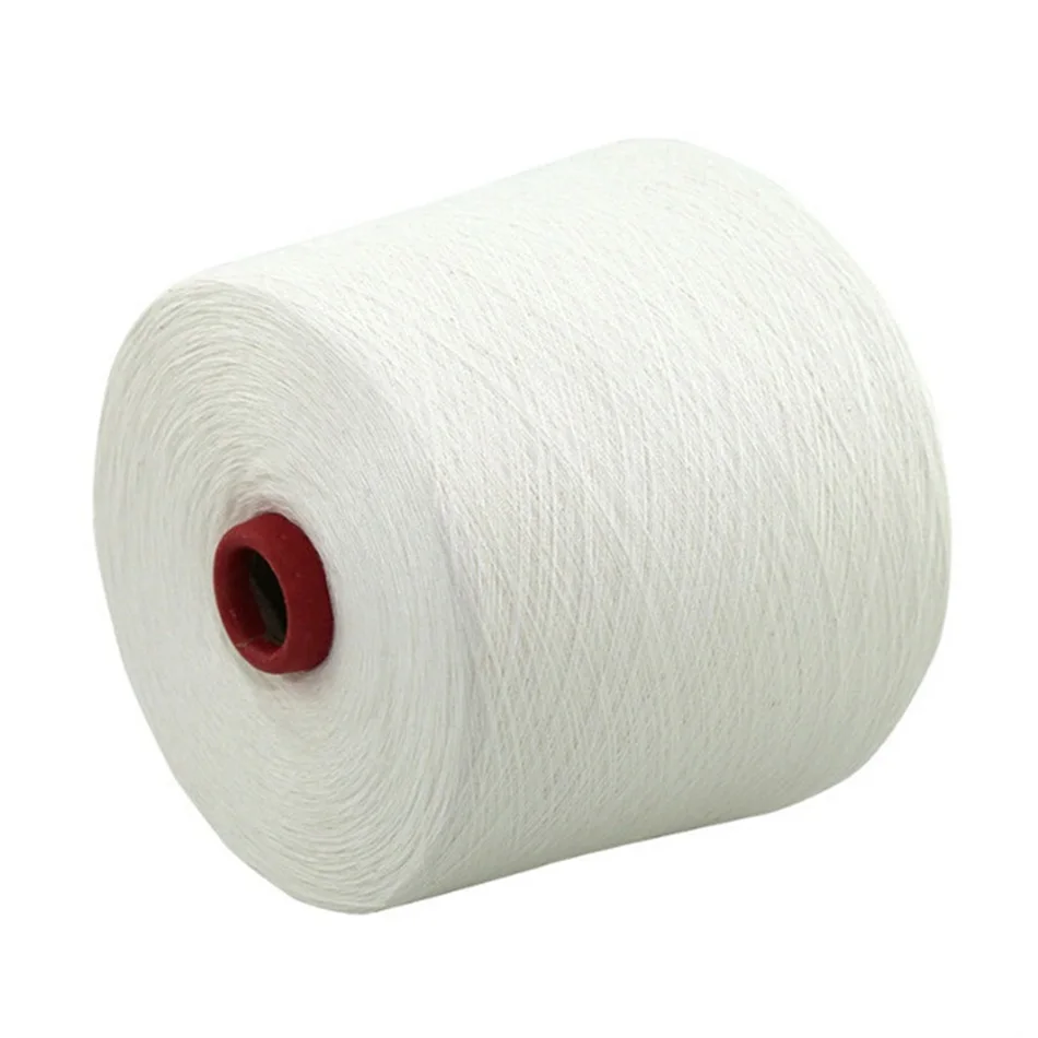 Raw White 100 Spun Polyester Yarn for Sewing Thread 40s/3