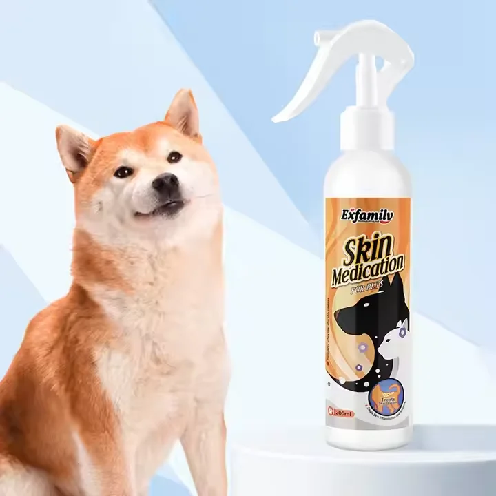 Effective Safety Pet Skin Medication Pet Cleaning Deodorization Spray Anti-Insects & Mites Pet Spray 200 ml for Dogs and Cats