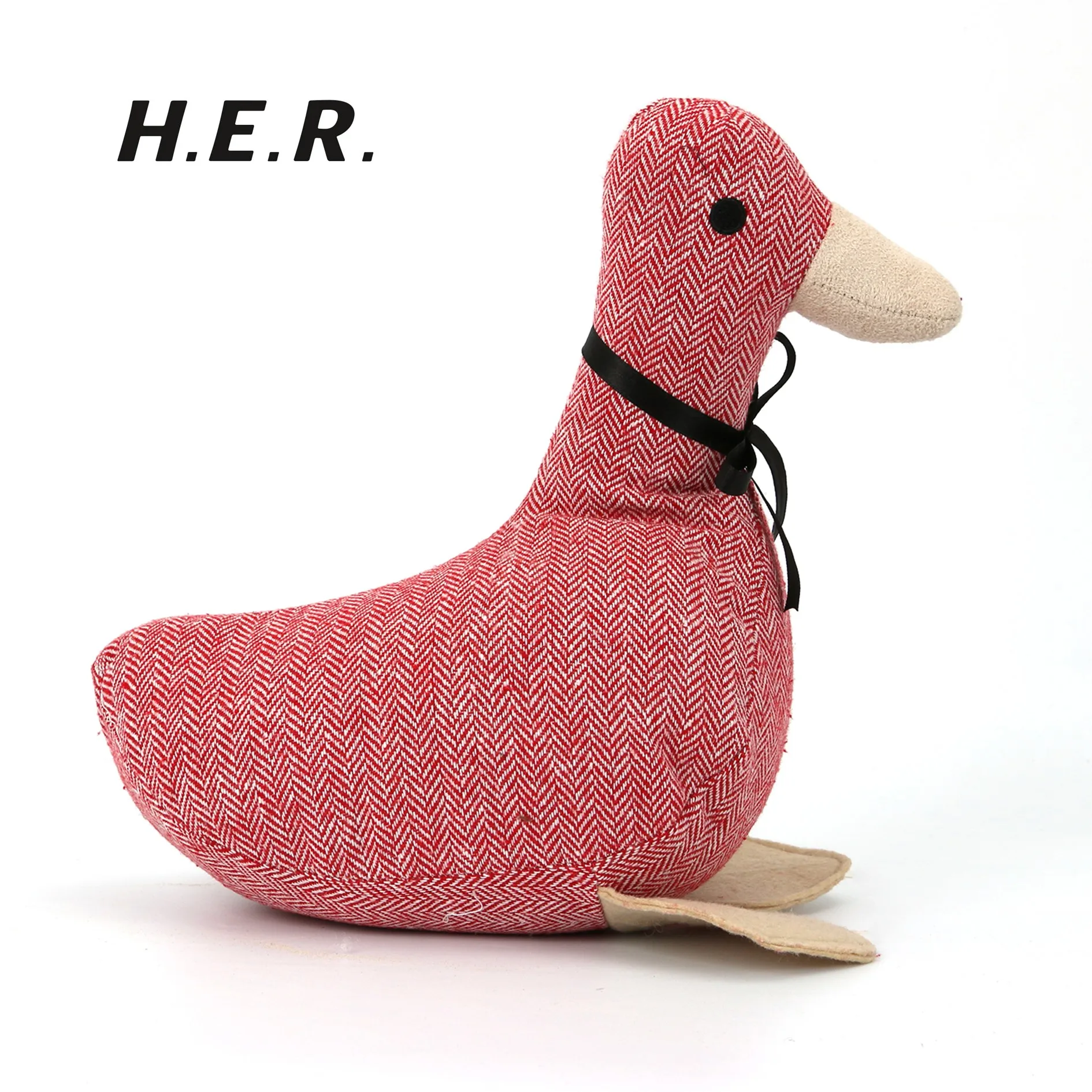 Chinese Factory Lovely Pink Duck Door Stop Decorative Fabric Animal Door Stop Animal Door Stopper