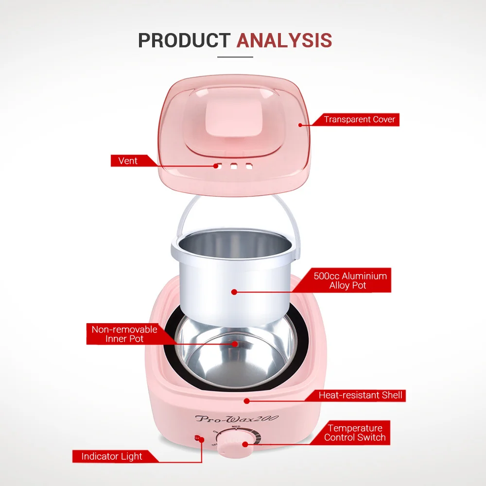 Wholesale Professional Wax Heater Warmer Portable 500Cc Depileve Depilatory Wax Warmer With Wax Beans For Hair Removal