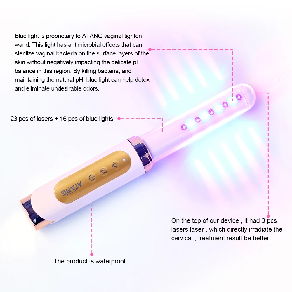 ATANG portable low level laser therapy device for Gynecological inflammation vaginal tighten wand terapia laser vaginal led wand