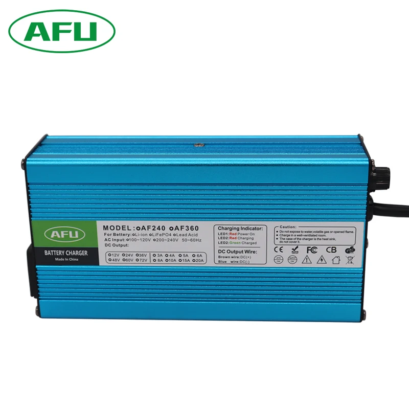 36V 5A Charger For Lead Acid Battery Or Electric Vehicle,  Scooter, Black Smart Charger