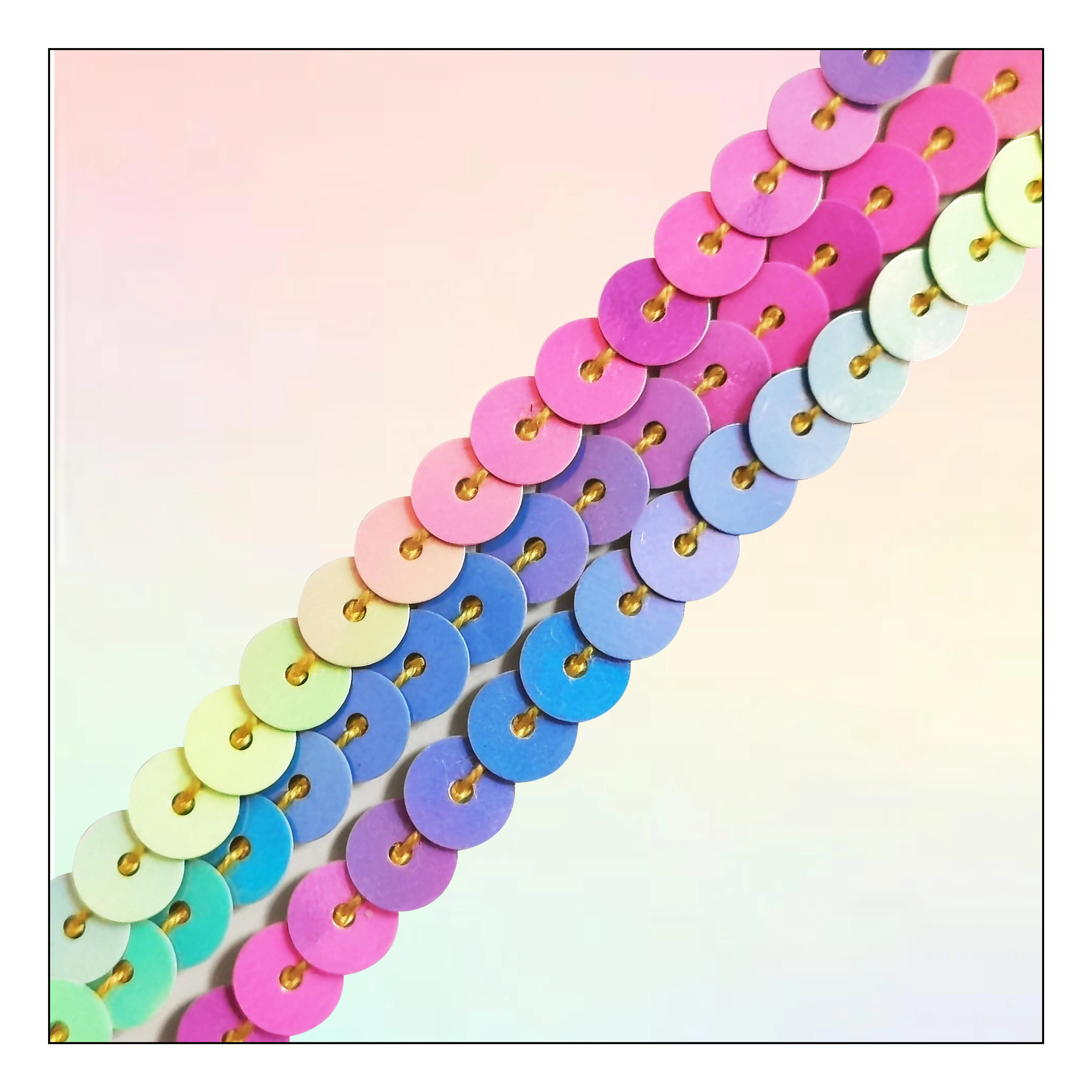 Новое поступление, блестки 6 мм, плоские, радужные, с блестками, блестками, шнурки для платья