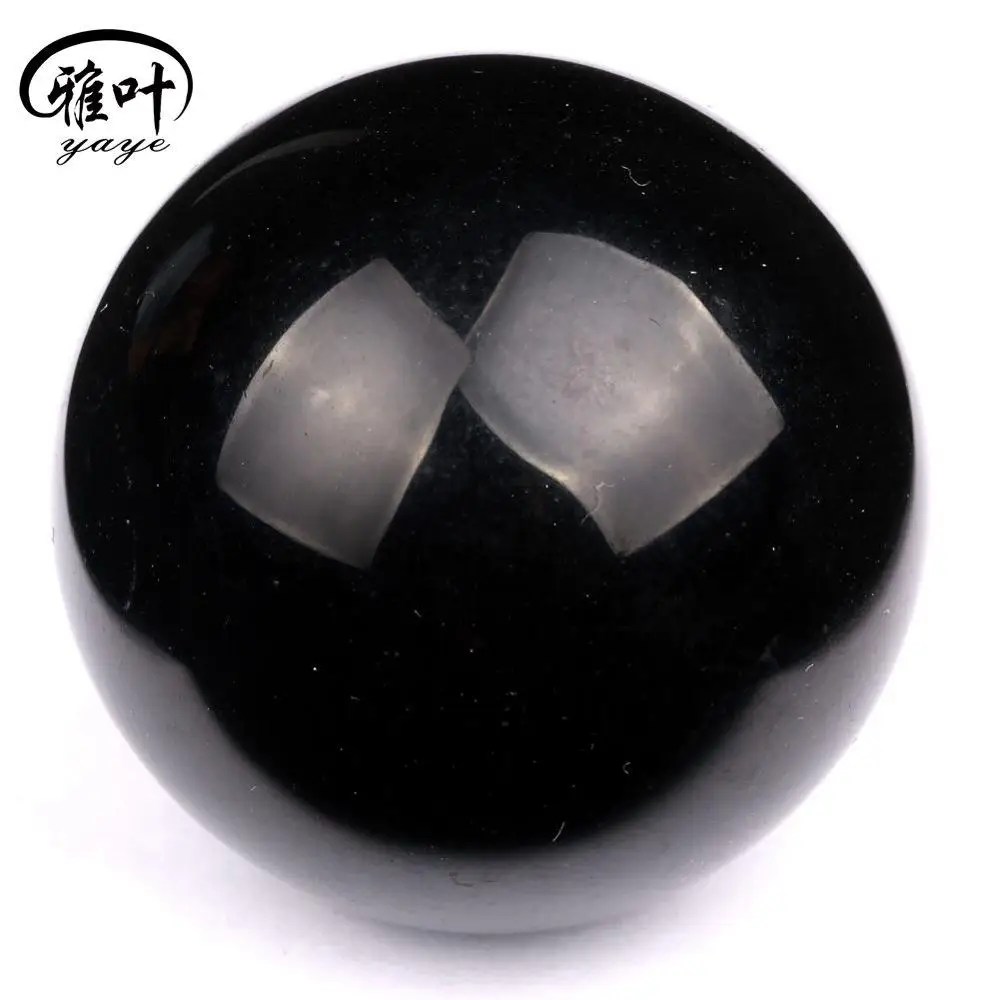 Factory Direct Sales Semi-precious Stones Black Obsidian Rutilated Quartz Crystal Ball /Sphere