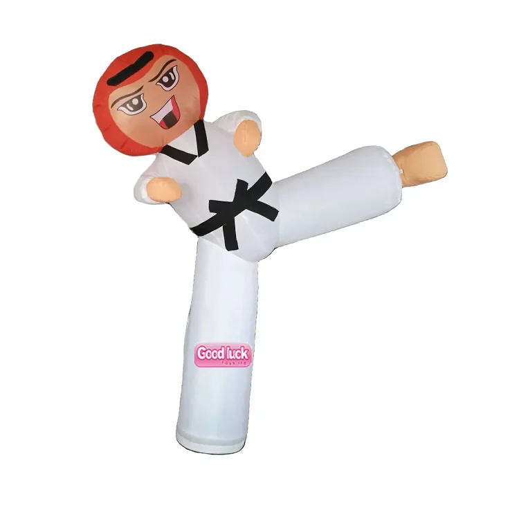 Inflatable Taekwondo for advertising, inflate kickboxing boy and girl  karate for gym shops advertising Inflatable doll