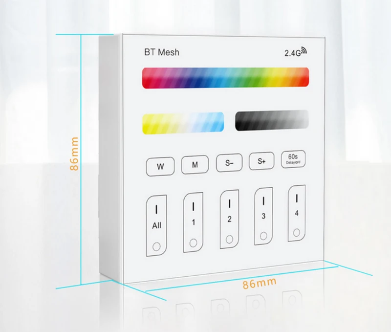 Контроллер светодиодной ленты 110V 220V AC/DC с батарейным питанием 2 4G BT сетки пульт дистанционного управления для Светодиодные полосы света лампы светильник