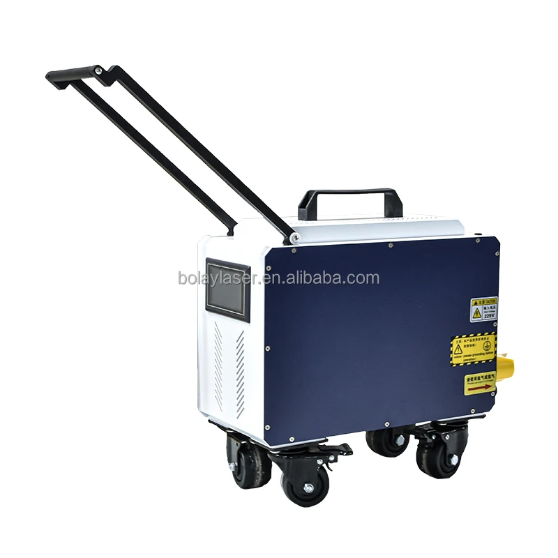 Top quality mini small size pulse laser cleaning machine 200W 100W Price for metal aluminum handheld laser cleaner  in stock
