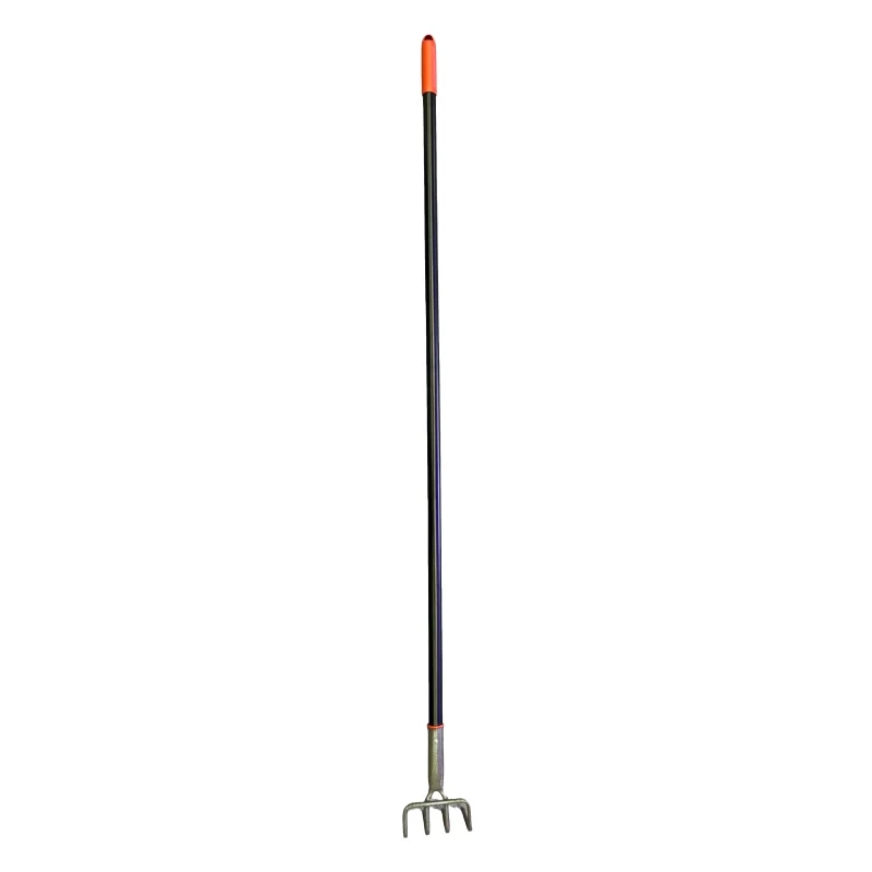 Professional Durable Forged 4 Prong Garden Fork Hoe Cultivator with Long Steel Handle