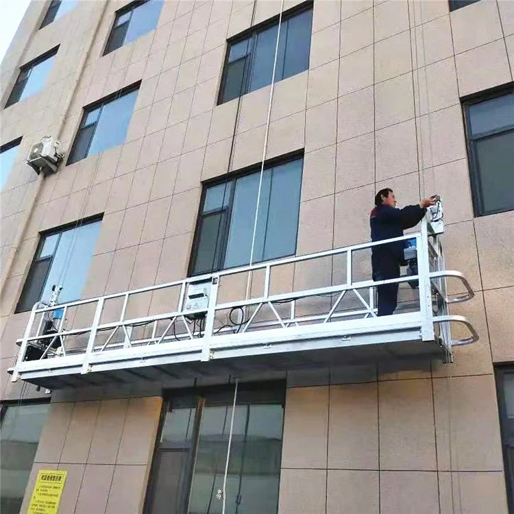 High Rise Construction Facade Cleaning Gondola Cradle Zlp Series Suspended Building Cleaning Platforms