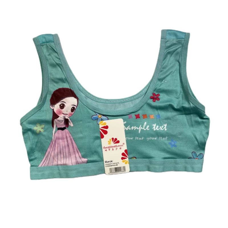 Fashionable Young Girls Junior Bra Active Children Casual Sports Bra Reliable Little Girls Training Bra for Teenager