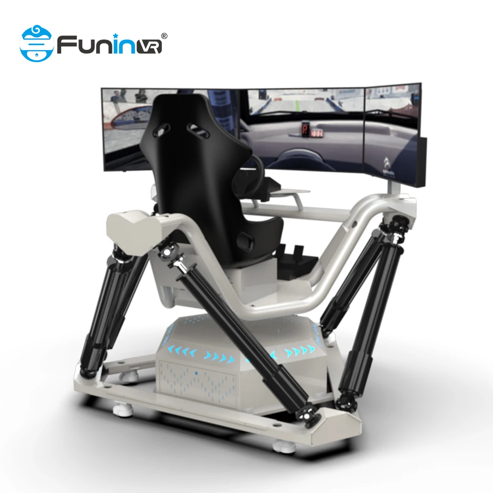 3 Screen 6 Dof Racing Car Simulator Amusement Machines Realidad Virtual Driving Simulator F1 6 Dof Racing Simulator Car Game