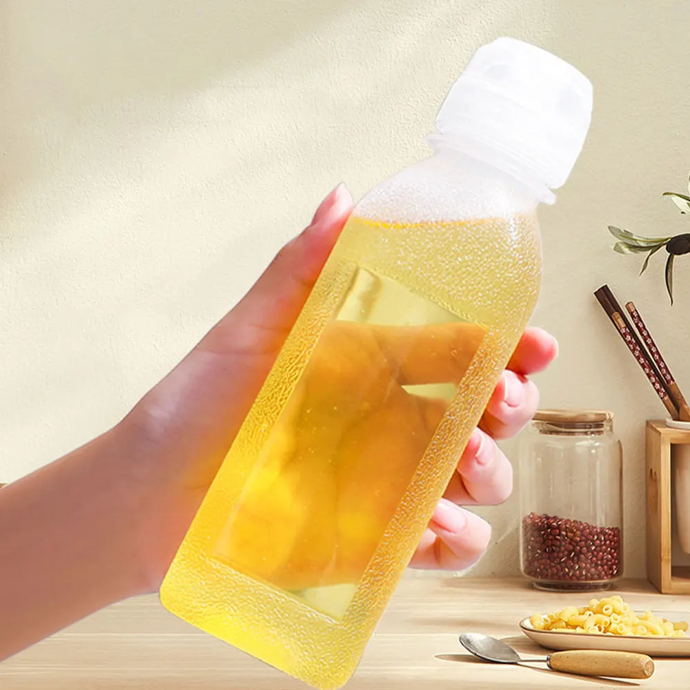 500ml Kitchen Squeeze Oil Bottle Dispenser Oil Spray Bottle Condiment Cooking Baking Ketchup Mustard Vinegar Olive Oil Dropship