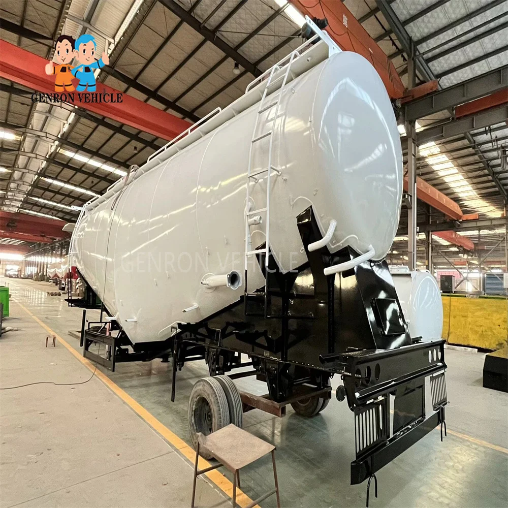 Transporting powdery particles 3 Axles    Bulk cement semi traile Dry Powder Silo Tanker Trailer for sale