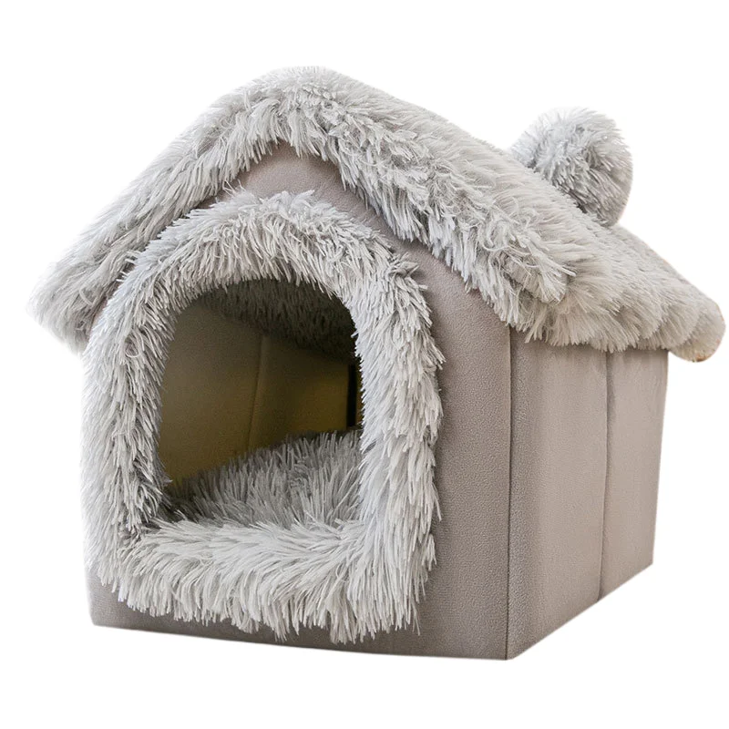 Jiefan Winter Pet fully enclosed warm Villa Nest Small and medium kennel foldable bed House