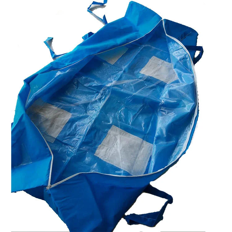6-Handles Non-woven Fabric Dead Cadaver Body Bag For Funeral Mortuary Waterproof Disposable PVC Plastic Corpse Bags