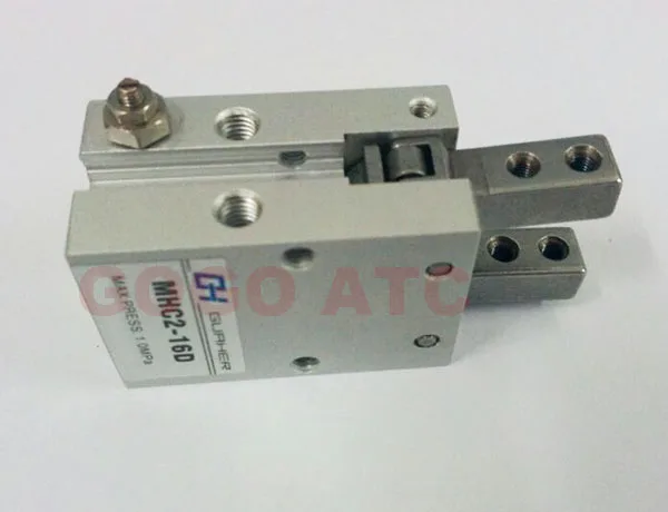 Single/double acting robot gripper bore 25mm MHC2-25D/S SMC type angular style aluminium clamps pneumatic cylinder manufacturers