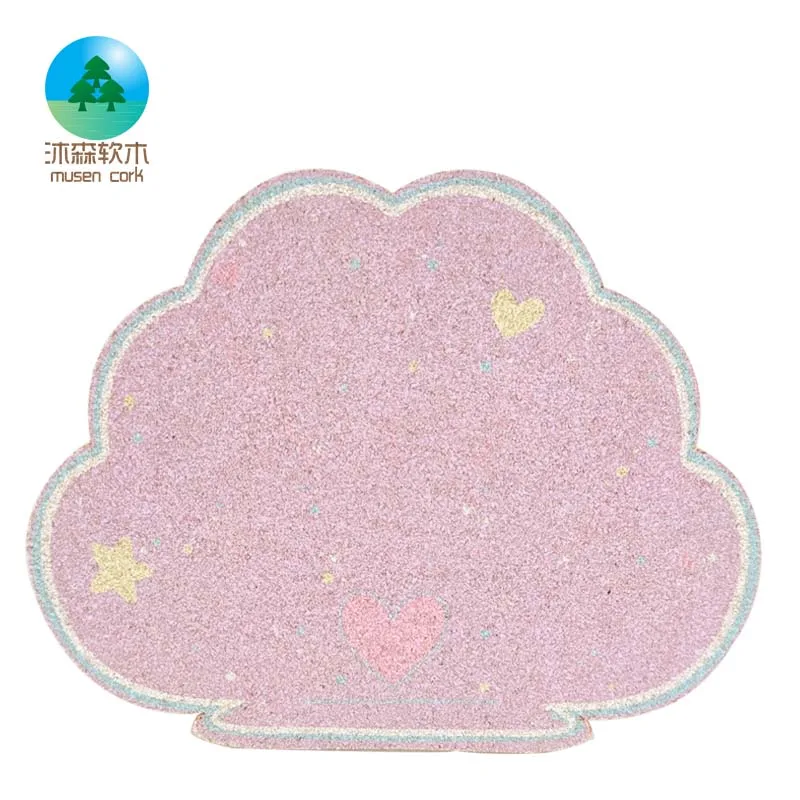 Wholesale Custom 12 mm Thick Cork Board With Pink Printing