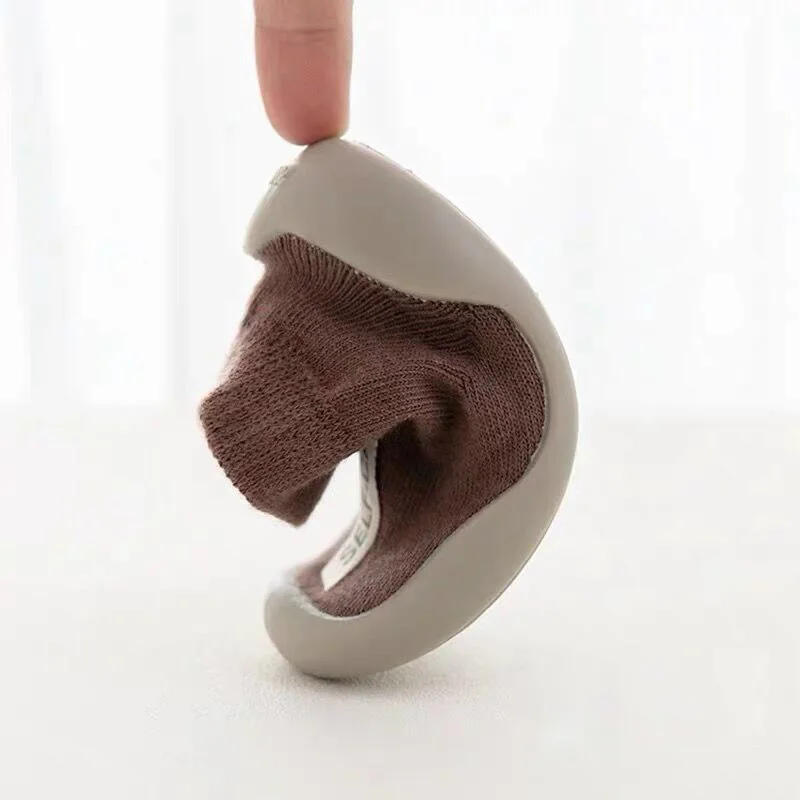 Baby Toddler Sock Shoes TPE Sole Non-Skid Indoor Outdoor Toddler Slipper Cotton Mesh Breathable Lightweight Sock Shoes for Baby