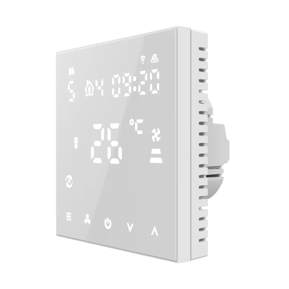 HY607AC HVAC Thermostat Wifi Digital Touch LED Screen Temperature Regulator Fan Coil Unit Smart Wall Smart Home Modern NTC,10K