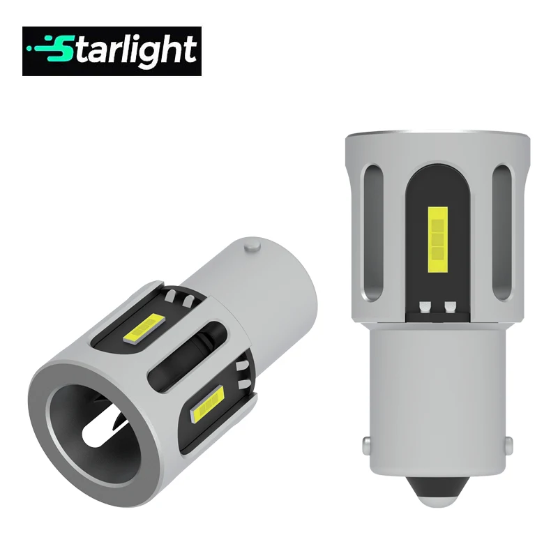 Starlight новейшие 12-30 В супер яркие 30 Вт Высокая мощность 1156 1157 Светодиодные лампы для поворотников и стоп-сигналов желтый белый