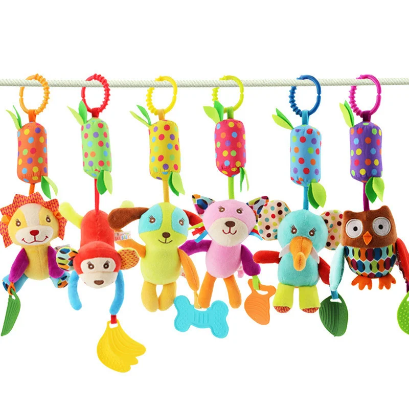  Baby Toys for 0 3 6 9 to 12 Months Soft Hanging Crinkle Squeaky Sensory Learning Toy