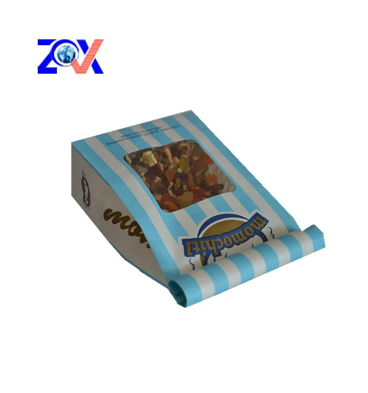 Wholesale Food Grade Heat Sealable Snack Packaging Custom Logo Printed Paper Popcorn Bags with tin tie