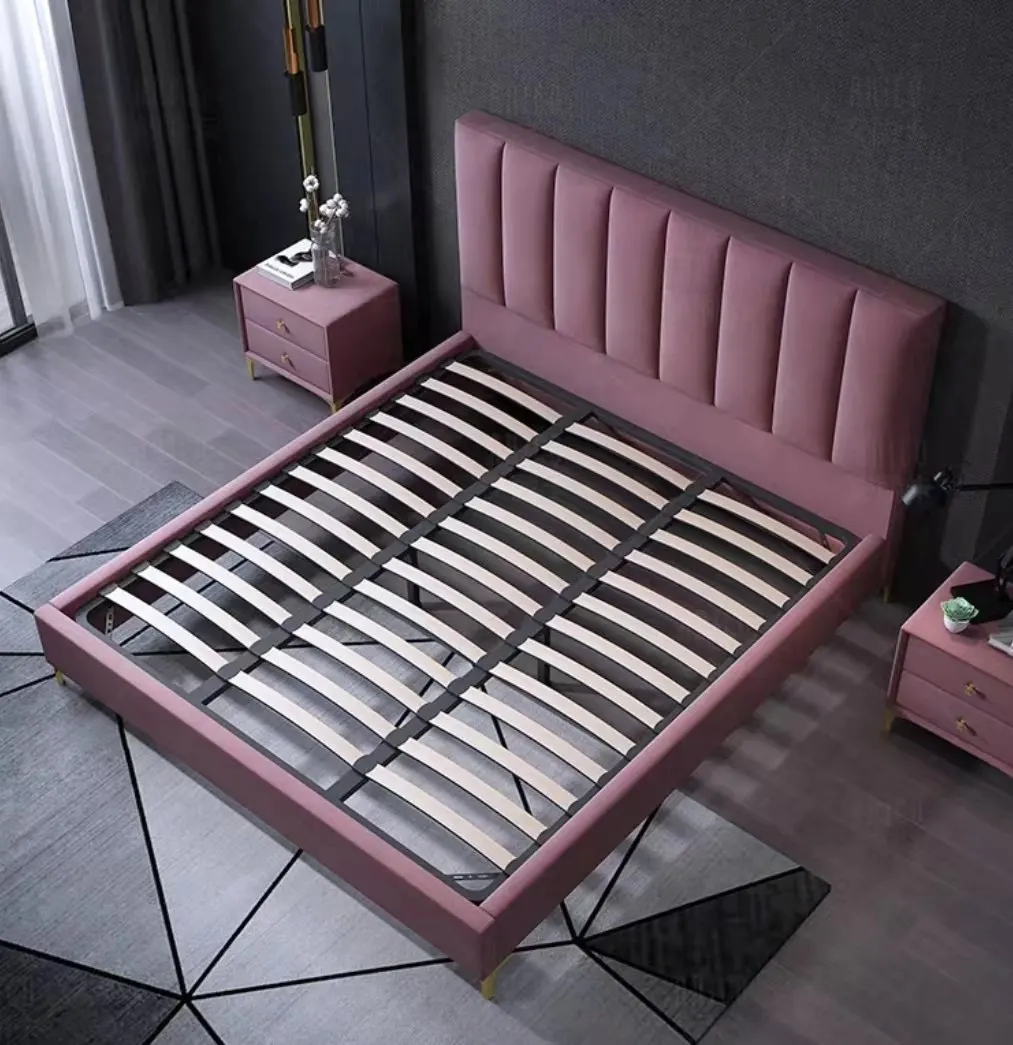King-size черная металлическая платформа решетчатая мебель каркас кровати