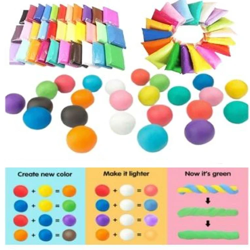 1kg  Professional New Colorful Foam Clay DIY Soft Crafts Air Dry Clay For DIY Crafts