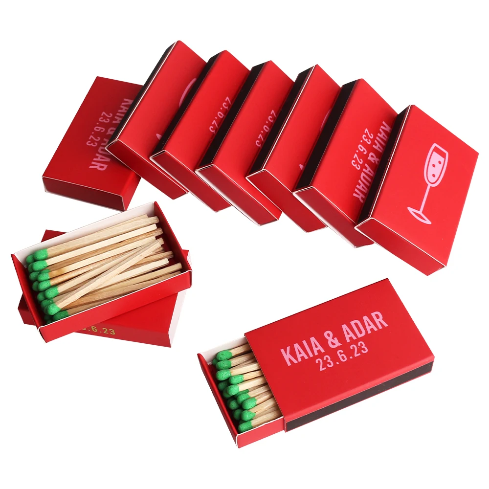 Wholesale Custom Printing Design Empty Candle Paper Red Matchbox for Matchstick