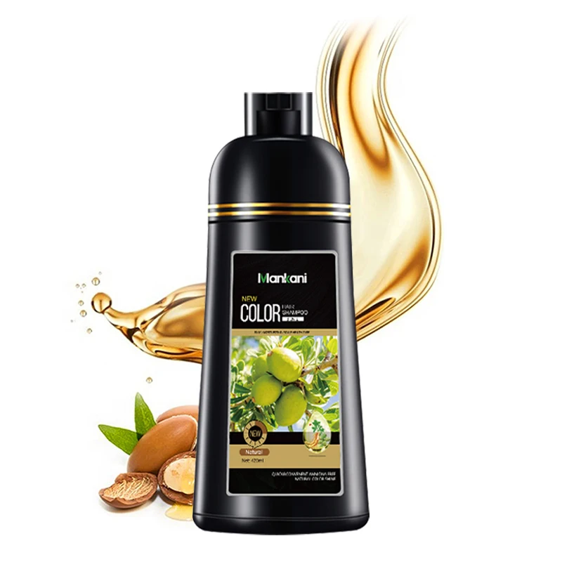 OEM Liquid no side effect black hair dye shampoo color change organic natural grey hair coloring shampoo dye