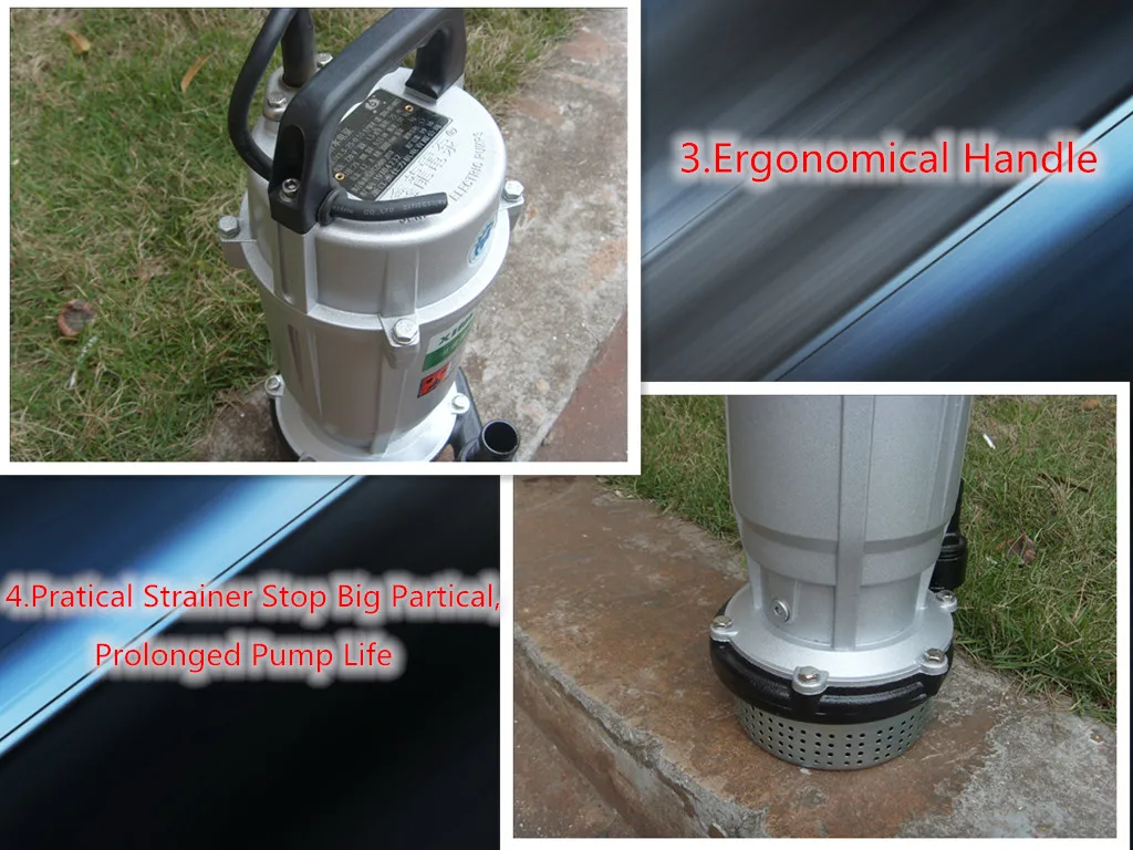 Factory direct sale QDX 0.75kw 1hp 220v single phase with switch float electric submersible water pump