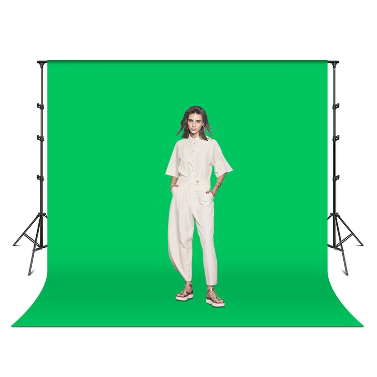 Комплект для поддержки фона для фотостудии с зеленым муслиновым экраном