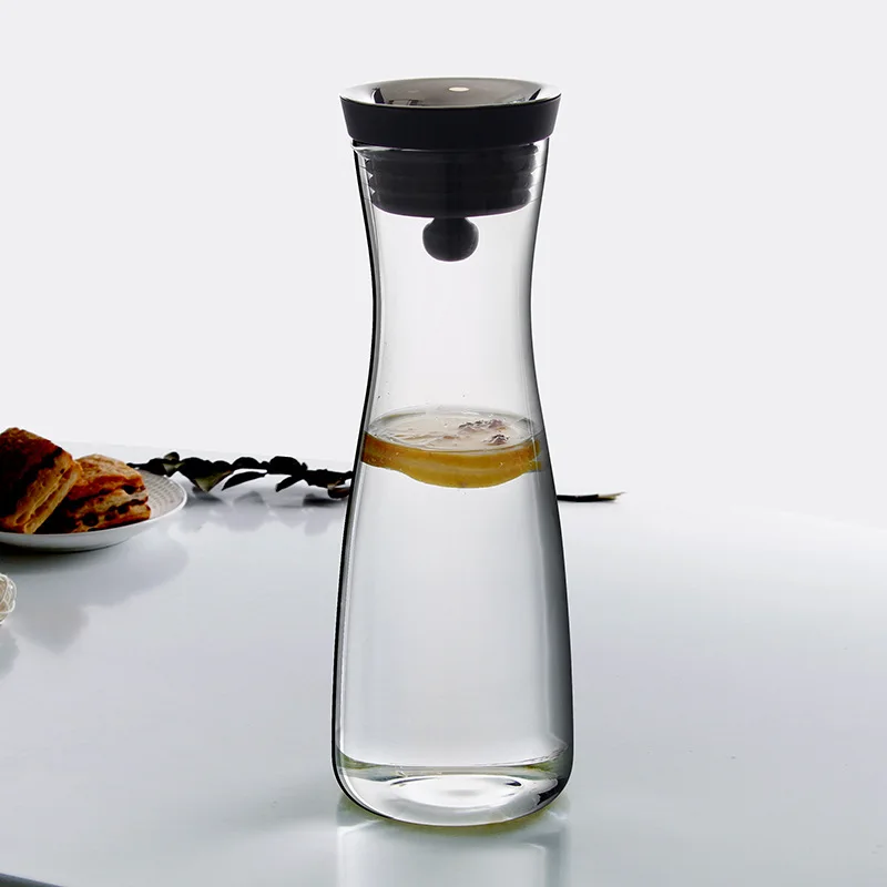 Cold water bottle and cup glass   with lemon  pot cold  pitcher
