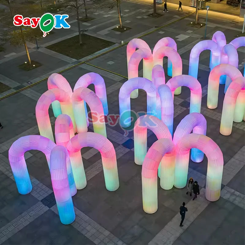 Manufacturer Glowing Inflatable Wedding Arch Inflatable Led Lamp Party Arch Events