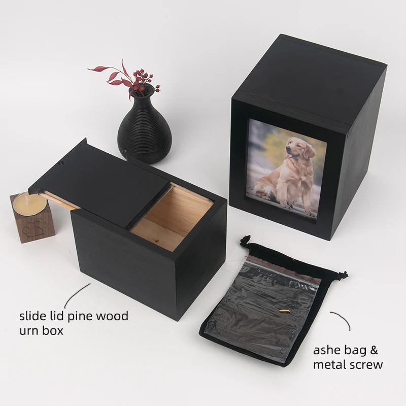 urna para mascota de madera wooden urn box wood pet urn for cremation ashes keepsake urna perro animal urn