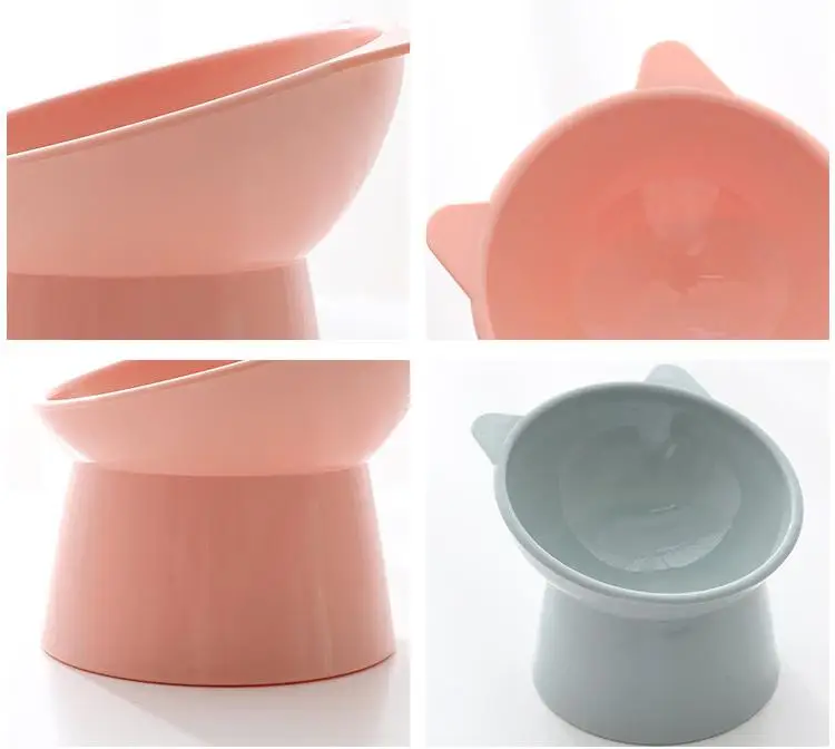 Classic Design Pet Bowl Non Spill Pet Bowls For Cats Luxury Round Plastic Pet Dog Bowls