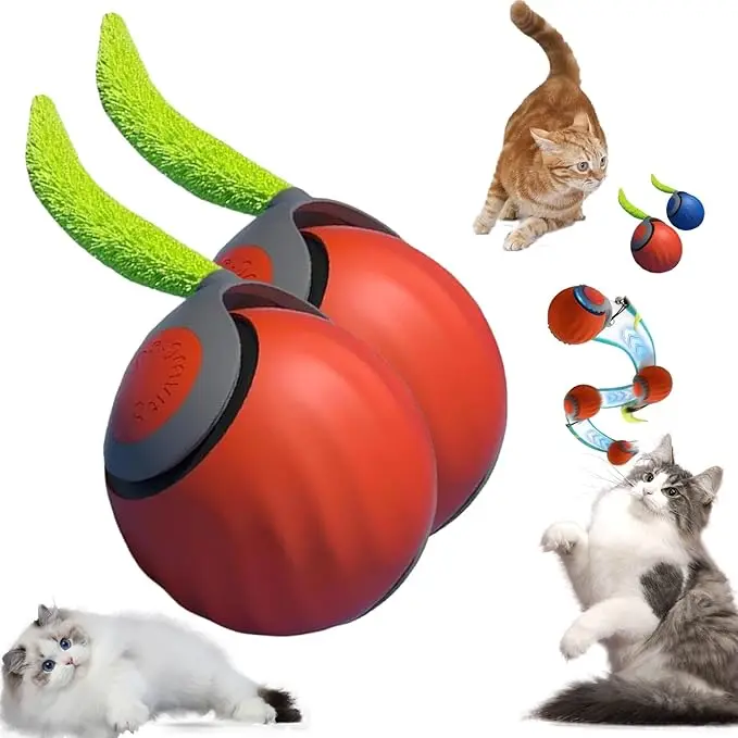 Smart Pet Toy Indoor Interactive Dog Smart Ball Toy With Rope Interactive Cat Toys USB Charger Rolling Ball For Cats