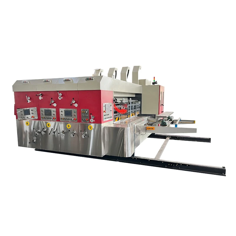 Automatic flexo two color printer slotter and die cutter corrugated board printing machine for make cardboard boxes