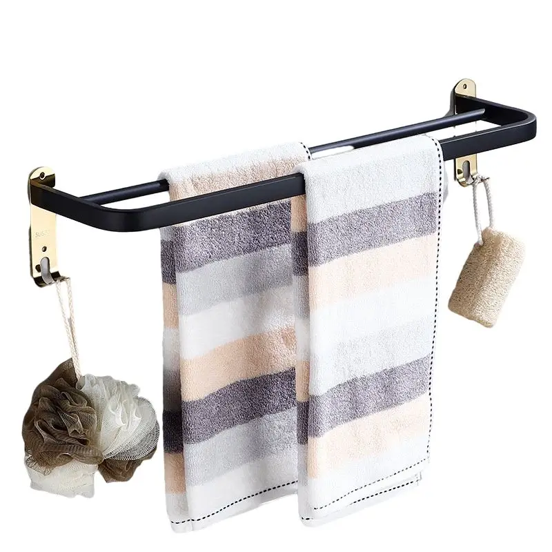 Aluminum Nordic Folding Double Pole Corner Basket Hook Tissue Box Toilet Brush Alabaster Bathroom Accessories Set Towel Rack