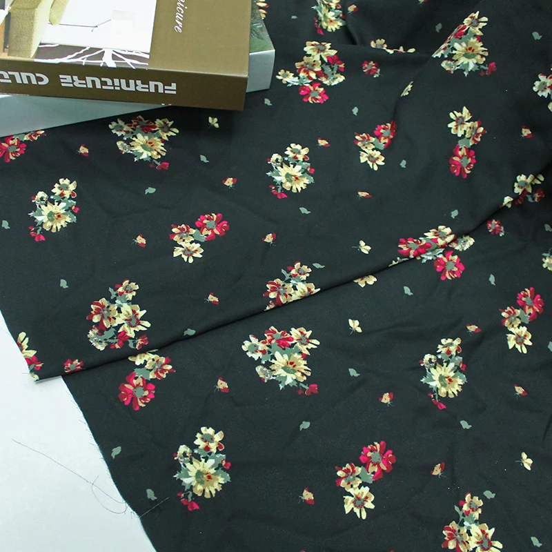 100% Polyester Fabric Chiffon Floral Designers Fabric Digital Chiffon Digital Printed Fabric For Garment